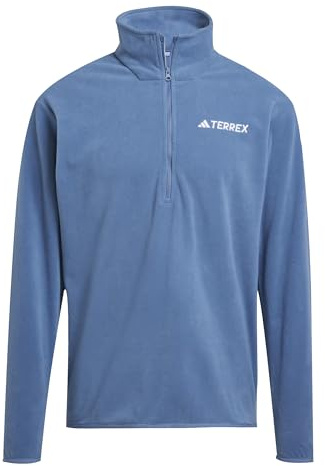 adidas Men's Terrex Multi Essentials Half Zip Fleece Jacket, wonder steel, S