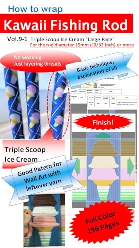 How to wrap Kawaii Fishing Rod: vol.9-1 Triple Scoop Ice Cream Large Face
