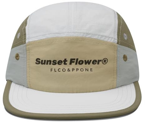 Clakllie Schnelltrocknend Baseball Cap Flat Bill Basecap 5 Panel Flat Brim Cap Leichtes Sommer Schildmütze UV Protection Flach Cap UPF 50+ Sonnenkappe,White