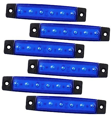 MUSISALY Bootslichter 6 -Navigationslichter wasserdicht geringer Stromverbrauch robustes ABS-Material blau 12 V für Bootshecklichter Nachtbeleuchtung