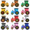 MEZHEN Traktor Patch zum Aufbügeln Bügelflicken Kinder Traktor Bestickt Aufbügler Patch für Kleidung Applique Flicken Patches DIY T-Shirt Jeans