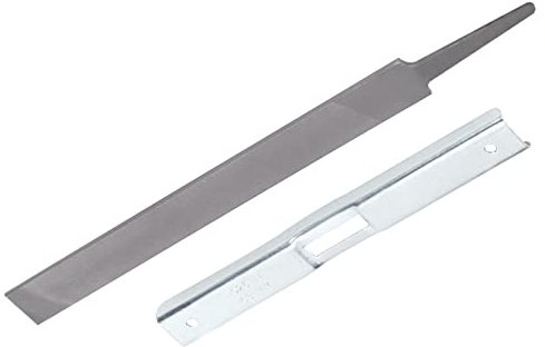 Lima Piatta, 2 Pezzi Kit di Utensili per Affilatura Motosega Universale Calibro di Profondità a Catena Set di Lime Piatte, Kit di Affilatura Motosega Universale