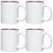 SHATCHI 12Pcs White Dual Colour Sublimation Mugs 11oz - Sublimation Cups Coated Cup Heat Press Printing Tea Coffee Mugs Personalise Gift
