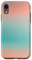 Hülle für iPhone XR Farbmischung aus Blaugrün und Koralle