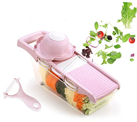 Amosfun Picadora De Cocina Manual Cortadora De Verduras Para Uso Doméstico Rallador De Frutas y Cortadora De Dados
