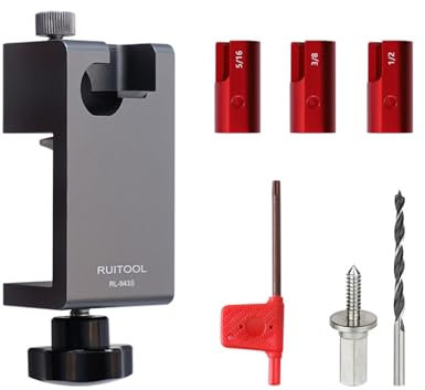 Bestvisse Regolabile Tassello Maker Jig con Carburi Strumento Ausiliario 8/10/12/14mm 5/16 3/8 Trapano Elettrico Fresatura Tassello