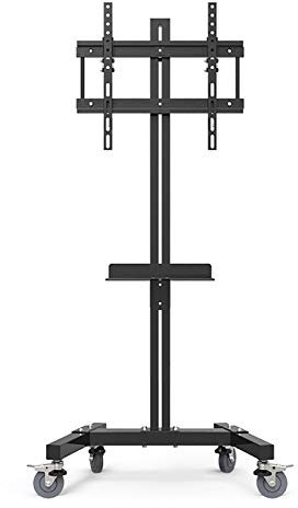 Carrello mobile per 40 televisori da 52 pollici con vassoio alto 150 cm, supporto da pavimento con schermo girevole