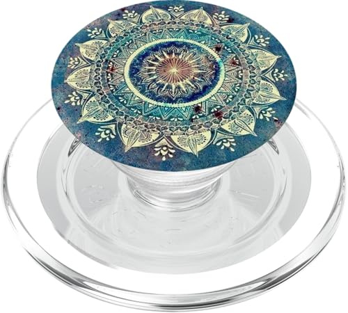 Blau Mandala Niedliche entworfene göttliche Mandala PopSockets PopGrip für MagSafe