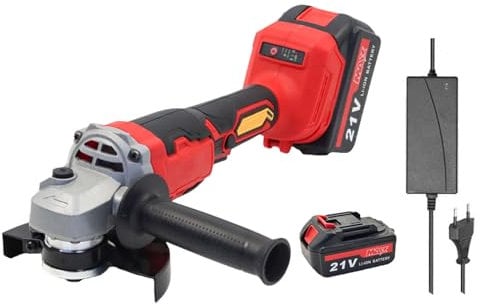 Weytoll Smerigliatrice a Batteria 125mm, Smerigliatrice Angolare Motore Brushless con 2 Batterie da 1500mAh, 7000 giri/min, 3 Velocità Variabili, 21V per tagliare e lucidare metallo, legno, ecc