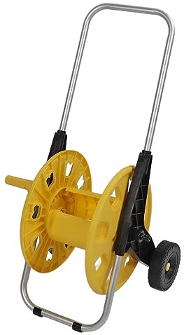 Rullo per Tubo con Ruote, capacità del Tubo da 60 M, Auto Tubo, Tamburi per Tubo da Giardino per Giardini, Prato, Cantieri, Campi