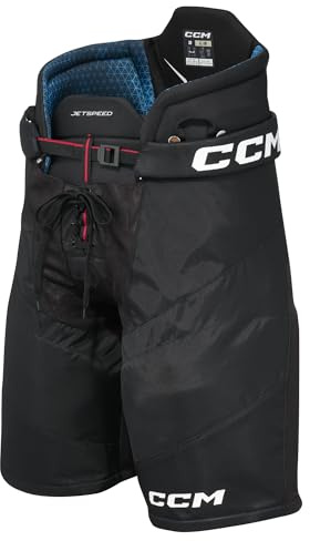 CCM JetSpeed Junior Eishockey Hockeyhose (DE/NL/SE/PL, Alphanumerisch, M, Regular, Regular, Schwarz)