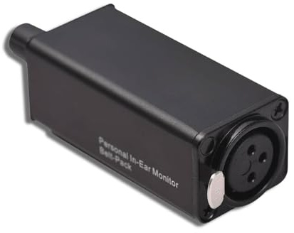 HERCHR Amplificatore portatile per monitor in-ear, amplificatore per cuffie con ingresso XLR, uscita jack 3,5 mm, regolazione Plug and Play per musicisti, tastieristi, batteristi