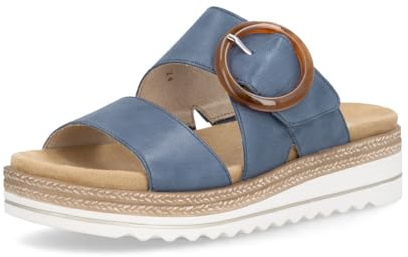 Remonte Damen Slipper D0Q51, Frauen Slip On,lose Einlage,Mokassins,Halbschuhe,Slip-ons,Slides,Schlupfschuhe,schluepfschuhe,Loafer,blau (14),43 EU