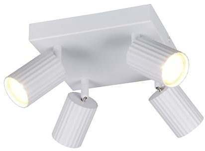 Trio Leuchten Strahler Soka 867730431, Metall Weiß matt, exklusive 4x GU10