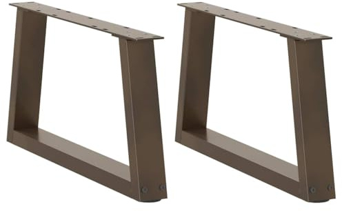 ULUYYUC Couchtischbeine V-Form 2 Stück 60 x (30-31,3) cm pulverbeschichteter Naturstahl verstellbare Höhe Moderne Metall Tischbeine für Wohnzimmer Esszimmer Büro