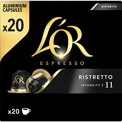 L'Or Espresso Capsules de café espresso L Or, Ristretto, intensité 11 - La boîte de 20, 104g