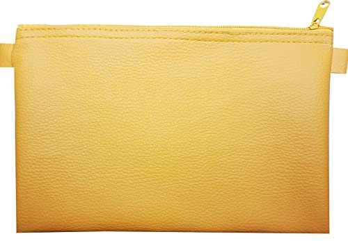 Banktasche aus Kunstleder, Farbe: gelb Dokumententasche Etui