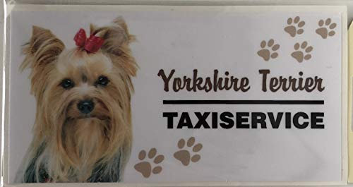 Pfronten-Schmuck Aufkleber Auto Taxiservice Hund verschiedene Rassen 16 x 8,5cm (Yorkshire Terrier)
