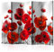 decomonkey Paravent Raumteiler Innen Mohnblumen 225x172 cm 5 Teilig Einseitig Room Divider Wall Raumteiler Stehend Trennwand Sichtschutz Spanische Wand Sichtschutzwand Wohnzimmer Holz Blumen