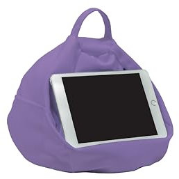 Rooms By Me Dark Lilac Tablet Stand Cushion for Tablets, eReaders, Smartphones and Books with Accesories Pocket | UK Made | Over 50 Designs