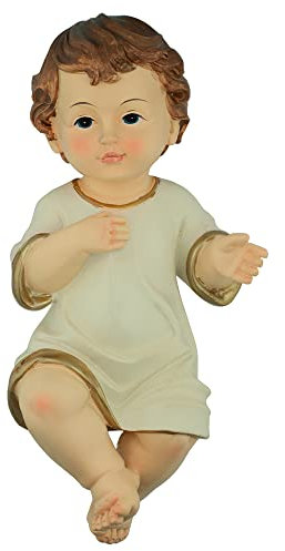 Jesuskind, schöne detailreiche Christuskind | Weihnachtskrippe Krippenfigur | tolles Geschenk für den Advent von Weihnachten | christliche Wohnkultur (20,3 cm Baby Jesus)