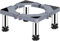 Waschmaschinen Untergestell Einstellbarer Kühlschrankständer 4 Fuß Multifunktionaler Waschständer Basis 40-65 cm Teleskopmöbel Ständer Podest Anti-Vibration Kühlschrank Klimaanlagen Basisfach (Grau)