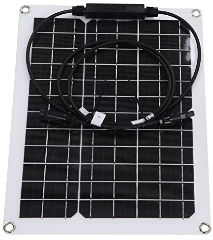 Panneau Solaire Flexible Monocristallin Composants du Système PV 15W 12V Puissance de Charge de Batterie Portable pour Camping Maison RV, Carte de Charge Solaire pour Produits Électroniques Travail