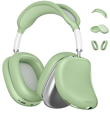 3-in-1-Abdeckung für AirPod Max, weiche Silikon-Hülle Kit für AirPod Max Ohrpolsterabdeckungen/Ohrmuschelabdeckungen/Kopfbandabdeckung, kratzfestes Schutzzubehör für Apple AirPods Max Kopfhörer (Grün)