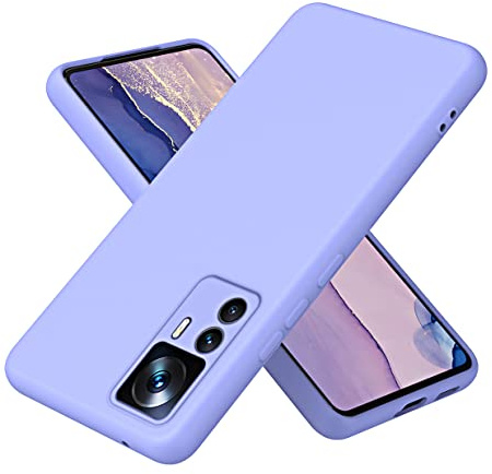 UPLAI Hülle für Xiaomi 12T Pro 5G, Ultra Dünn Weich Flüssiges Silikon Stoßfest Handyhülle mit Prämie Faserfutter, Stilvoll Perfekte Berührung Schutzhülle.Lila