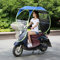CUPKEE Cubierta Universal De La Sombrilla De La Motocicleta, Motor Scooter Sun Shade Rain Cover Waterproof, Paraguas Impermeable Fold-Away Mobility Scooter Canopy,Azul