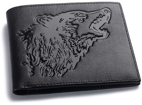 skneephate Herren-Geldbörse, Leder, faltbar, cooles Portemonnaie für Herren, RFID-blockierend, Geschenk für Ihn und Ehemann, Schwarz, 3.7 x 4.7 x 0.8 inches, Vintage