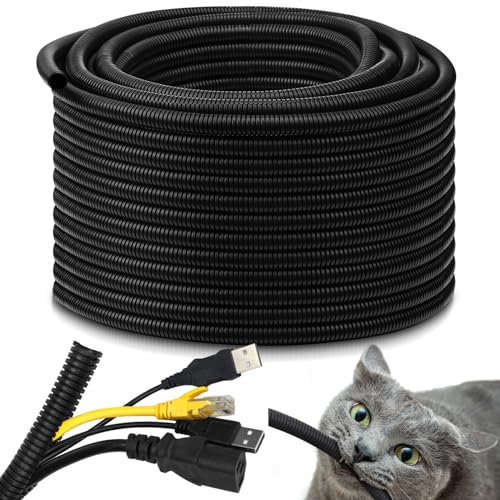 Kanayu Guaine per cavi ad alta temperatura ritardanti di fiamma, guaina divisa per cavi, per cavi elettrici industriali, automobilistici, marini (0,6 cm - 1,5 m)