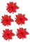 Amosfun 5st Künstliche Weihnachtsblume Kleine Weihnachtssterne Zum Basteln Weihnachtsstern Dekorationen Weihnachtsstern Ornamente Weihnachtsbaum Picks Glitzer Deko Stoff Blumen Blitz