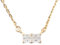 AMDXD Gold 375 9K Anhänger Halskette, Klassiker Kette Frauen mit Quadrat Moissanit, Gelbgold Au375 Statmentketten Gross Echt Gold 45cm