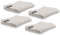 AGA.PIE 4er Set Bambus Lyocell Waschlappen - Weiß, 30x30 cm, Bio Oeko-Tex 100, GOTS Zertifiziert, mit Bio Baumwolle, Nachhaltig, Waffelpique - Waschtücher, Seiftücher - 4 Stück