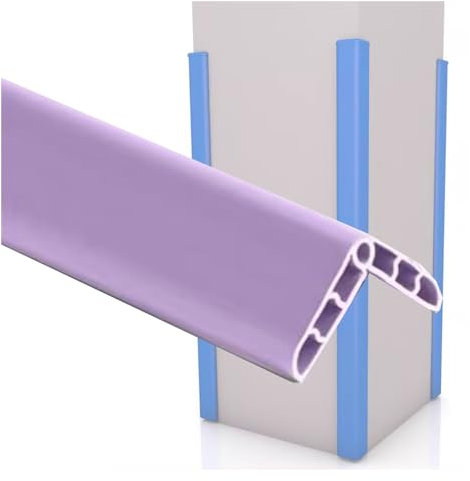 XPLKQXE Paracolpi Angolare Adesivi Paraspigoli,Protezioni Angolari in Plastica PVC da Attaccare E Staccare, Bordo Tavolo Striscia Guardia di Protezione (Colore : Viola, Taglia : 47.2 in/1.2m)
