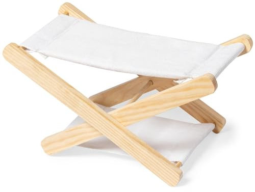 noTrash2003 Oreiller de plage en bois et coton pliable léger et compact - Appuie-tête - Repose-tête - Style d'une chaise longue de plage - Chaise de plage (1)