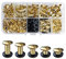 SHSMPXOY 100 Set Rivetti a Vite, Rivetti Chicago,M5*4/6/8/10/12mm Viti Chicago Screws Chicago Book Viti Chicago di ricambio in Metallo per Borse, Libri, Collari, Zaini, Guinzagli (Oro)