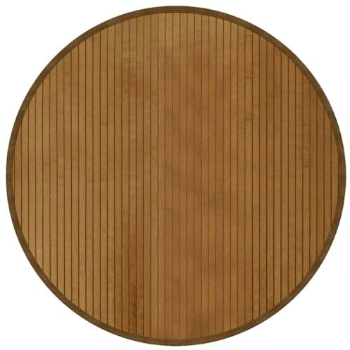 vidaXL Teppich Rund Braun 80 cm Bambus