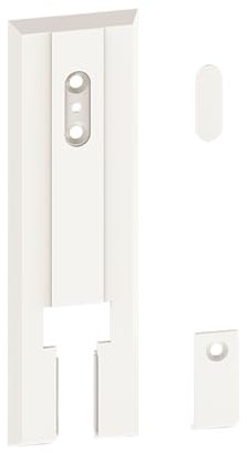 BAUHELD® Rolladengurt Abdeckung ohne Gurtausbau [1 Stück] - Maxi Unterputz Gurtwickler-Blende aus Kunststoff [Lochabstand 135-160 mm] - Abdeckplatte für Rollladengurt 23mm geeignet - Weiß