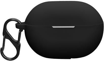 kwmobile Schutzhülle für Huawei FreeBuds Pro 3 Hülle - TPU Silikon Case für Kopfhörer Ladecase - stoßfestes Cover mit Karabiner - Schwarz