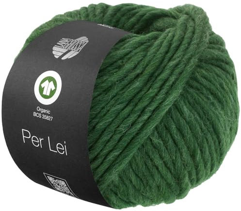 LANA GROSSA Per Lei GOTS | Klassisches Merino-Dochtgarn, GOTS zertifiziert | Handstrickgarn aus 100% Schurwolle | 50g Wolle zum Stricken & Häkeln | 60m Garn FB 48