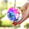 HDCRYSTALGIFTS 79 mm großer Kristallprismen-Sonnenfänger zum Aufhängen, für Fenster, große Sonnenfänger, AB-farbige, facettierte Prismen, Ornament, Regenbogen-Macher, Kronleuchter, Kristallanhänger