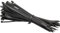 ATP Consumables Cable Ties 370mm x 4.8mm - Black Zip Ties - Pack of 100 - Under Desk Cable Management - Durable Nylon - Tensile Strength - Reusable Cable Ties - Cable Lock - Office Accessories
