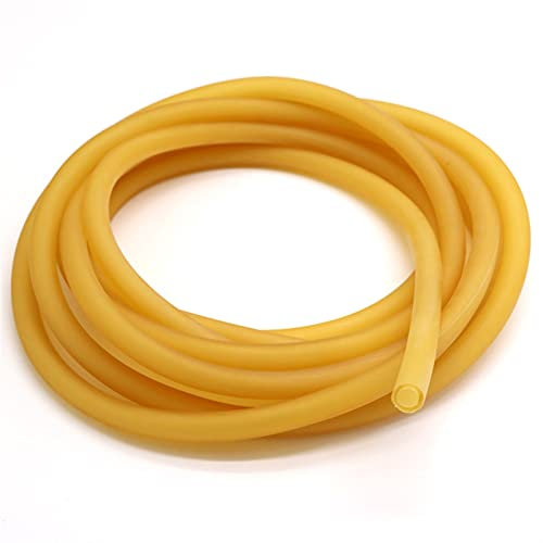 IBOWZ Silikonschlauch, Naturlatex-Gummischlauch – Innendurchmesser 6 mm x Außendurchmesser 9 mm, widerstandsfähiges elastisches Rohr für medizinische Zwecke oder zum Schleudern, 1 m Länge