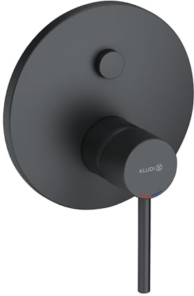 Kludi Push Feinbau-Set mit Brause & Wanne, mattschwarz (BOZZ)