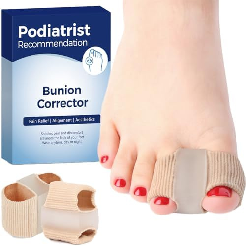 Habioer Hallux Valgus Korrektur Zehenspreizer für Damen & Herren Bunion Korrektur, Gel Zehentrenner Bunion, geeignet für Bunion und überlappende Zehen (2 Stück)