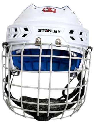 hindraem Casco da pattinaggio di velocità sul ghiaccio professionale, regolabile, traspirante, per uomini e donne che praticano sport. Il casco da hockey è, Bianco, M