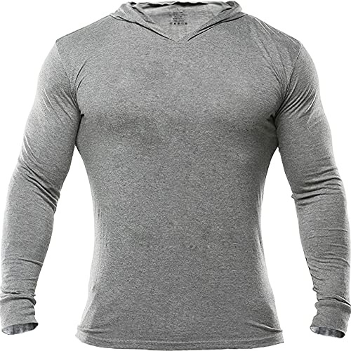 Men Gym Slim Long Sleeve Bodybuilding Hoodies Sports Top Shirts | Training Hoodies,Bodybuilding Active Sweatshirts,Running Fitness Long sleeve,Workout Tops