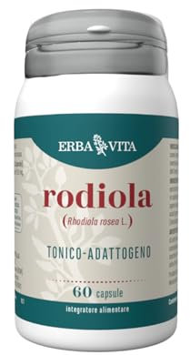 ERBA VITA Integratore Alimentare di Rodiola Rosea - 60 Capsule - Utile in caso di stanchezza fisica e mentale